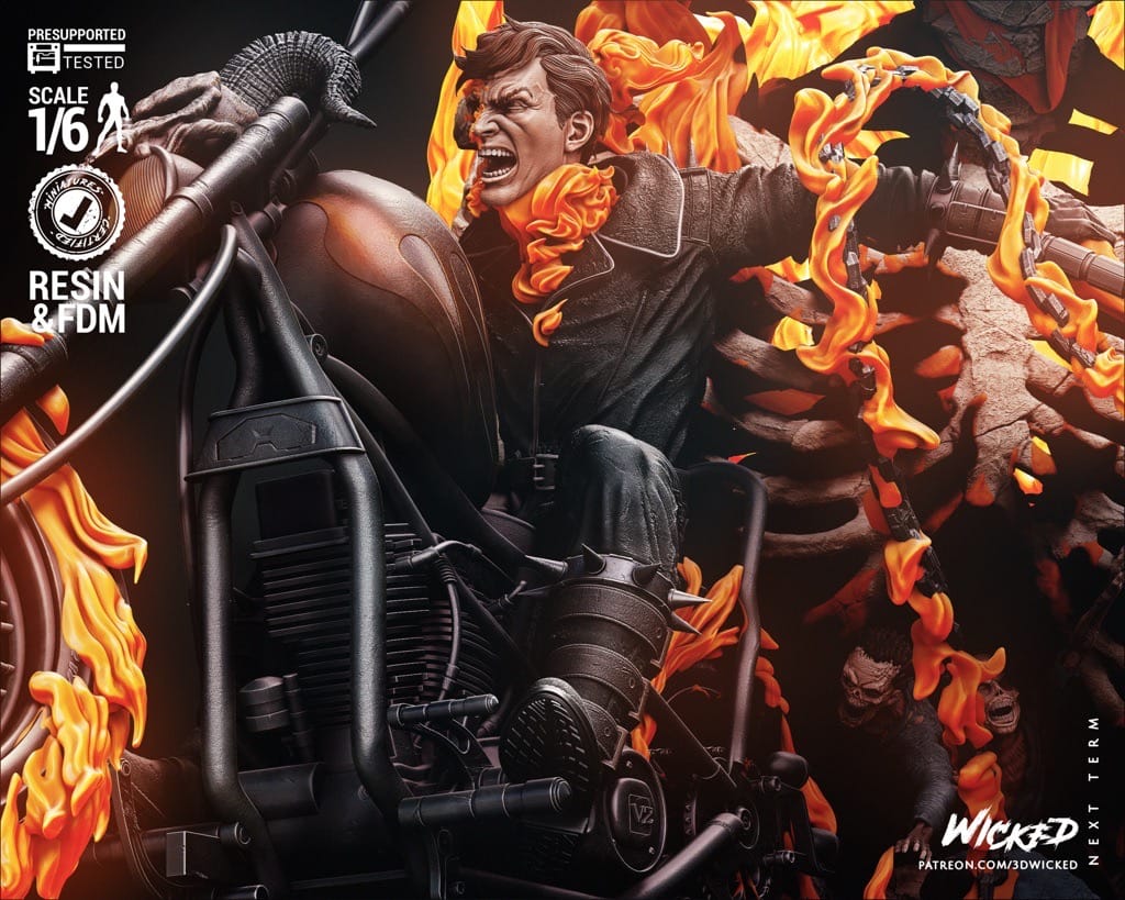 P站图纸印象馆 3DWicked 漫威 恶灵骑士 3DWicked 漫威 恶灵骑士