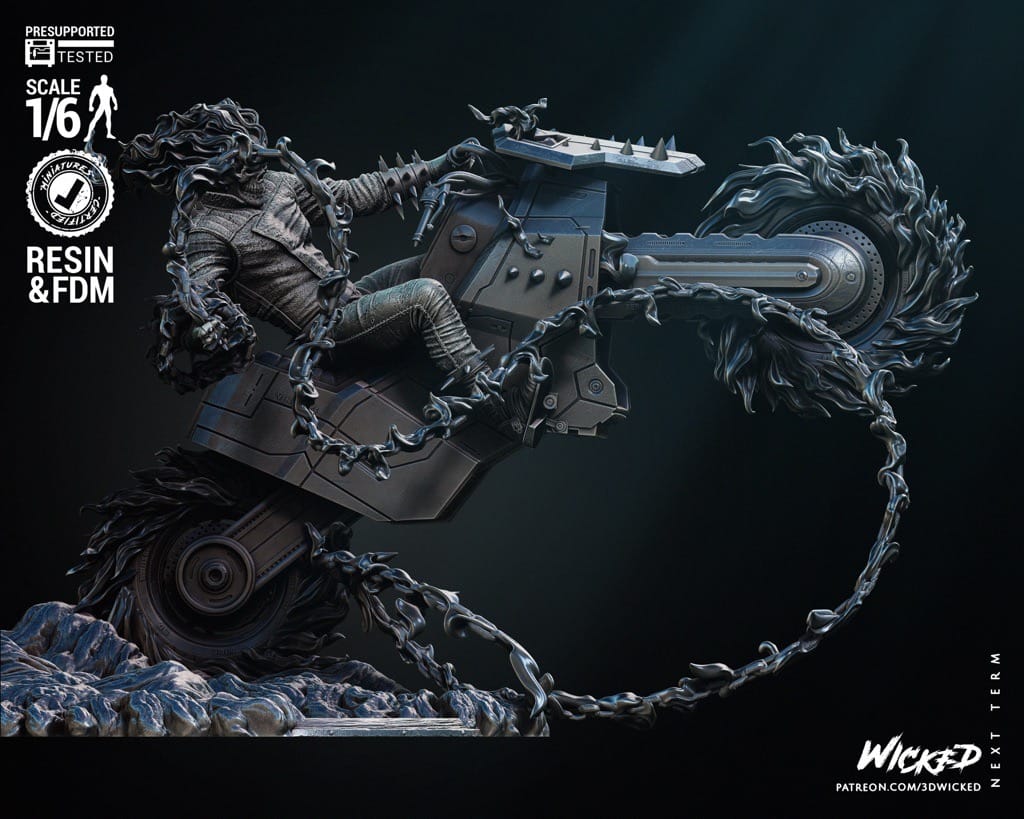 P站图纸印象馆 3DWicked 漫威 恶灵骑士 3DWicked 漫威 恶灵骑士