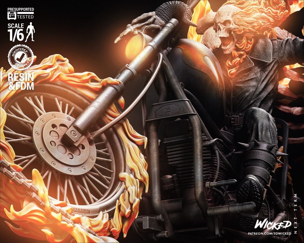 P站图纸印象馆 3DWicked 漫威 恶灵骑士 3DWicked 漫威 恶灵骑士