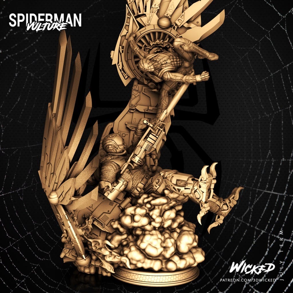 P站图纸印象馆 3DWicked 漫威 蜘蛛侠 秃鹫 3DWicked 漫威 蜘蛛侠 秃鹫