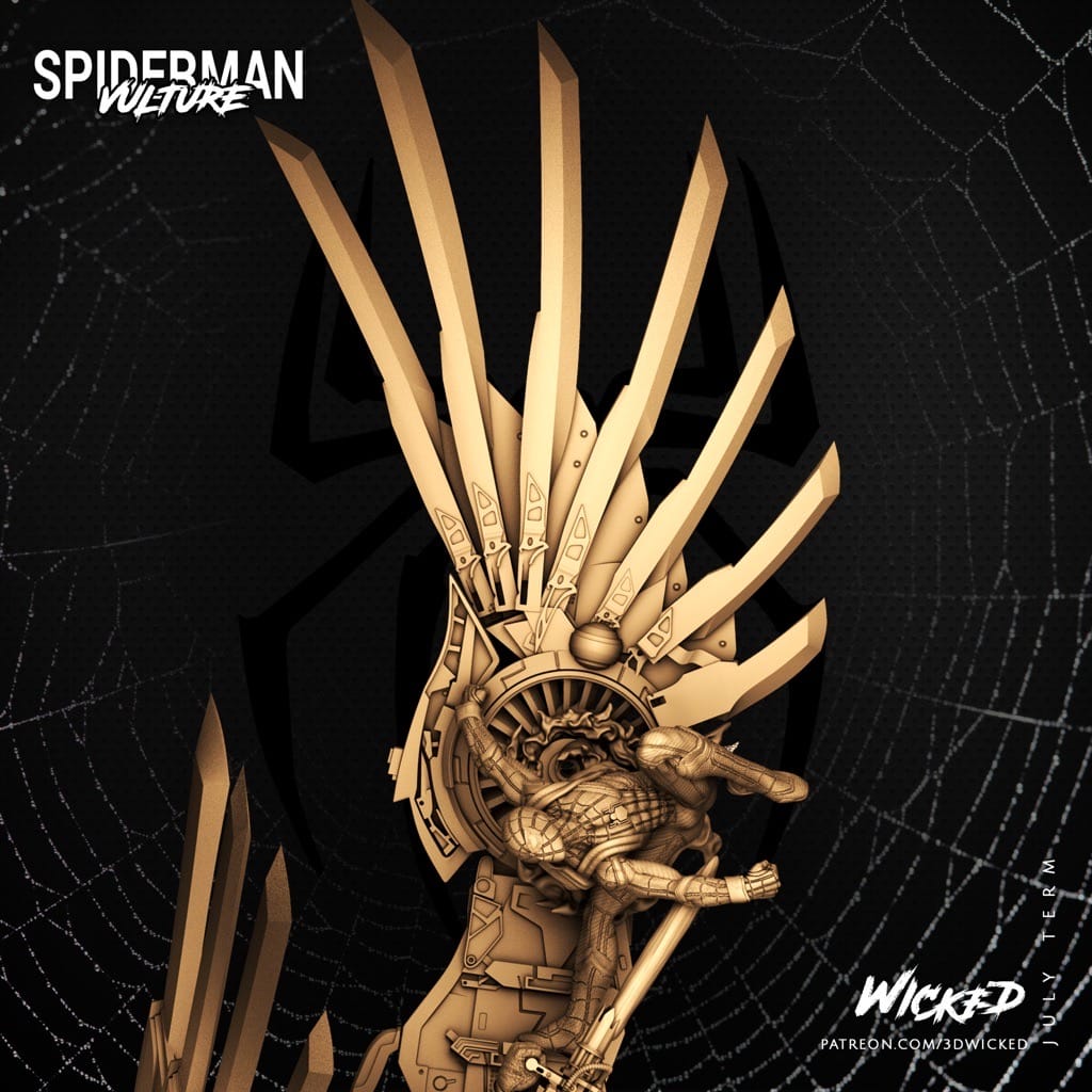 P站图纸印象馆 3DWicked 漫威 蜘蛛侠 秃鹫 3DWicked 漫威 蜘蛛侠 秃鹫