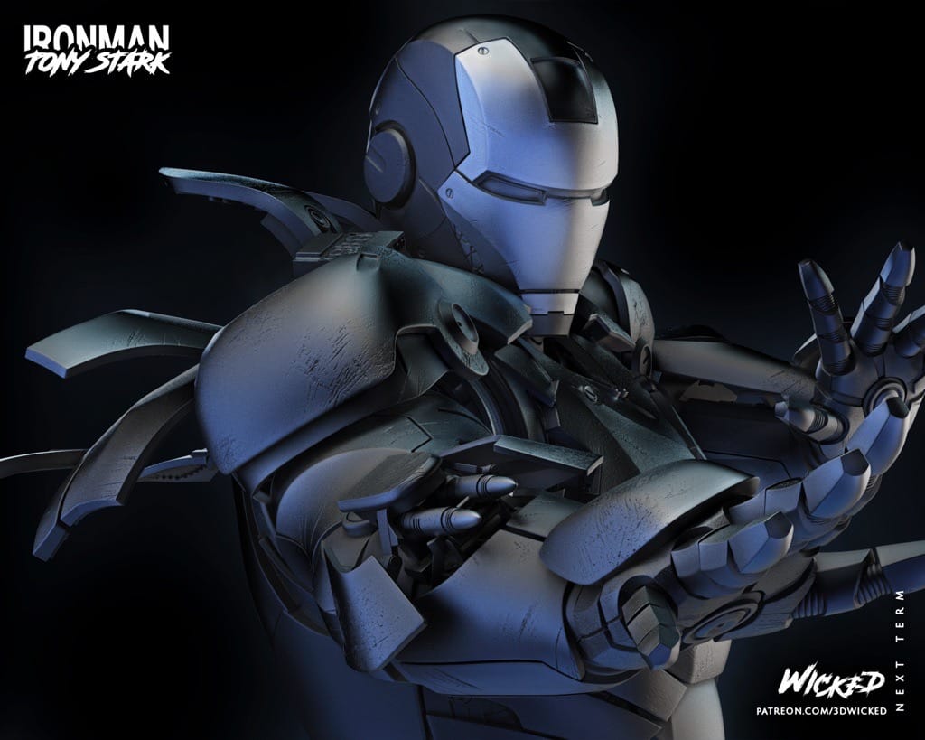 P站图纸印象馆 3DWicked 漫威 复联 钢铁侠 3DWicked 漫威 复联 钢铁侠