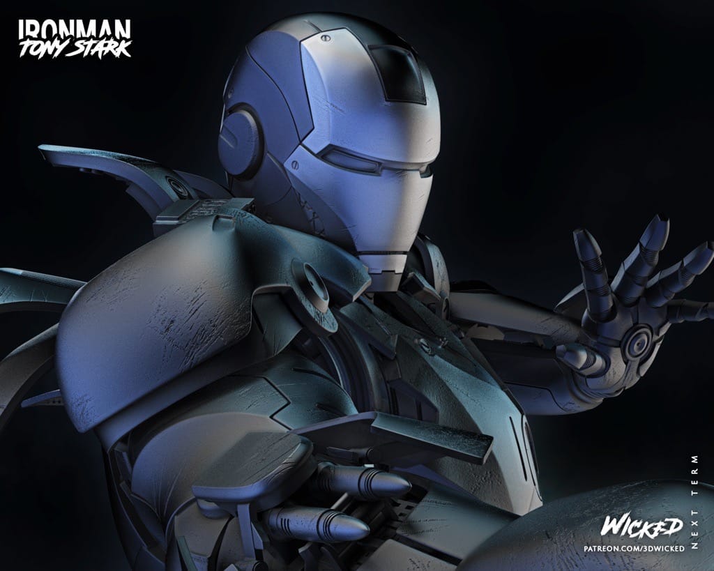 P站图纸印象馆 3DWicked 漫威 复联 钢铁侠 3DWicked 漫威 复联 钢铁侠