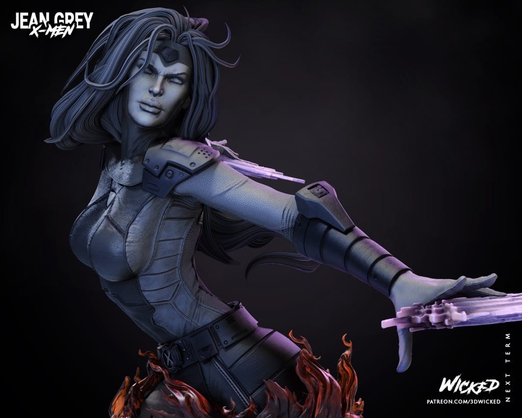 P站图纸印象馆 3DWicked 漫威 X战警 琴·葛蕾 3DWicked 漫威 X战警 琴·葛蕾