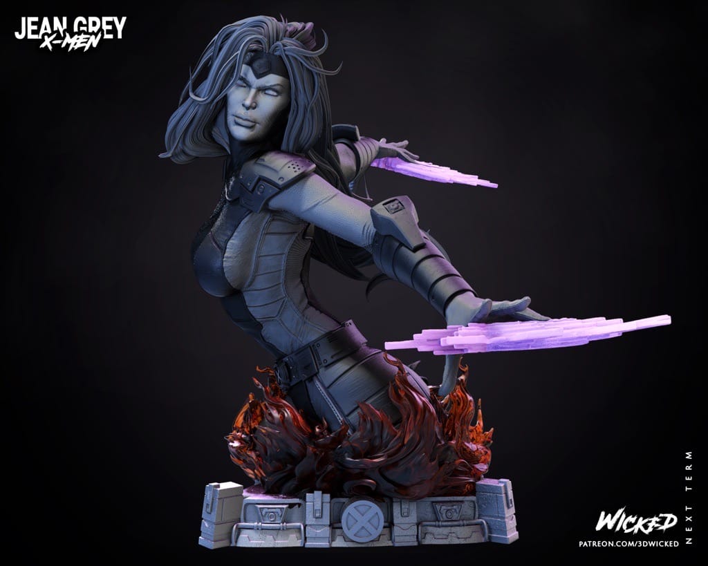 P站图纸印象馆 3DWicked 漫威 X战警 琴·葛蕾 3DWicked 漫威 X战警 琴·葛蕾