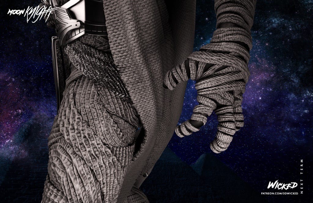 P站图纸印象馆 3DWicked 漫威 月光骑士 孔苏 3DWicked 漫威 月光骑士 孔苏