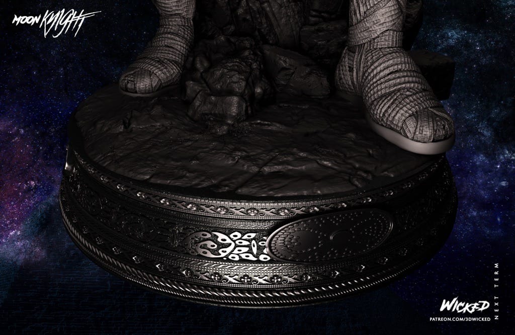 P站图纸印象馆 3DWicked 漫威 月光骑士 孔苏 3DWicked 漫威 月光骑士 孔苏