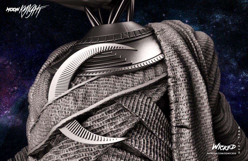 P站图纸印象馆 3DWicked 漫威 月光骑士 孔苏 3DWicked 漫威 月光骑士 孔苏