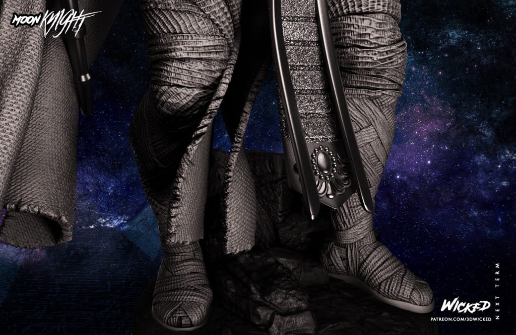 P站图纸印象馆 3DWicked 漫威 月光骑士 孔苏 3DWicked 漫威 月光骑士 孔苏