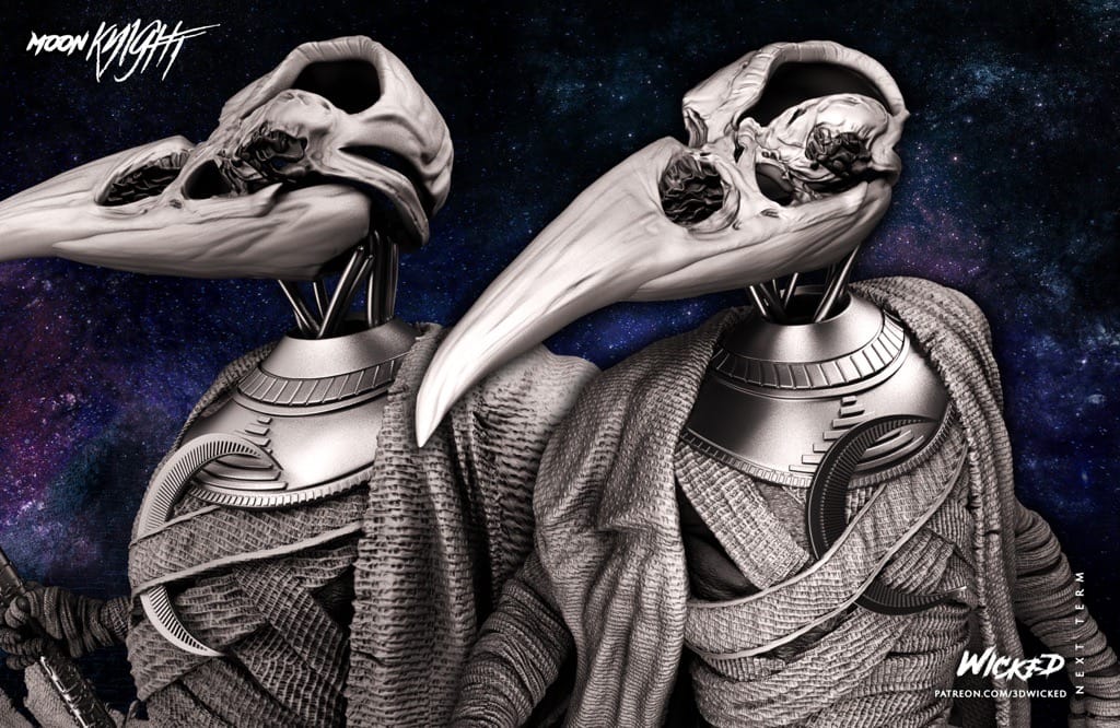 P站图纸印象馆 3DWicked 漫威 月光骑士 孔苏 3DWicked 漫威 月光骑士 孔苏