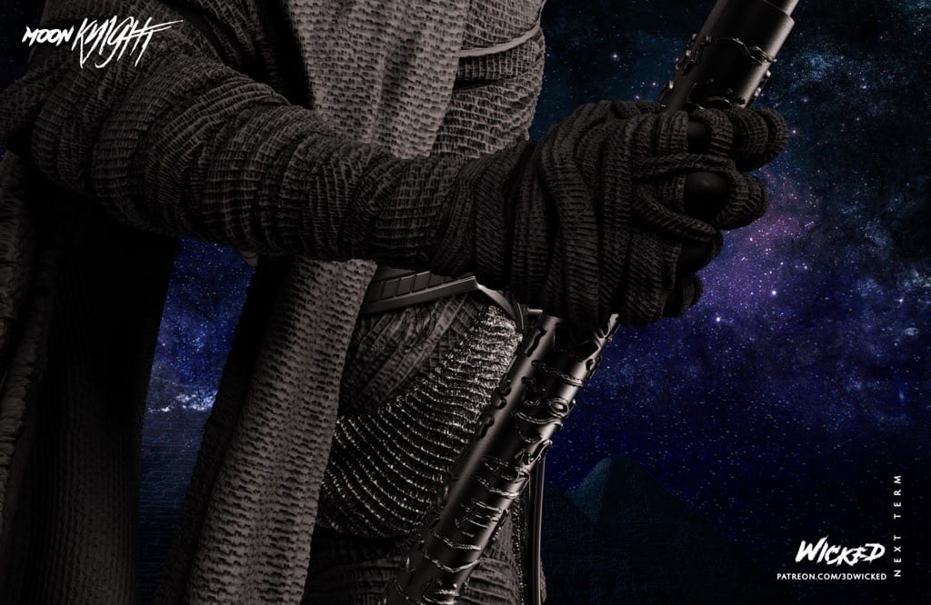 P站图纸印象馆 3DWicked 漫威 月光骑士 孔苏 3DWicked 漫威 月光骑士 孔苏