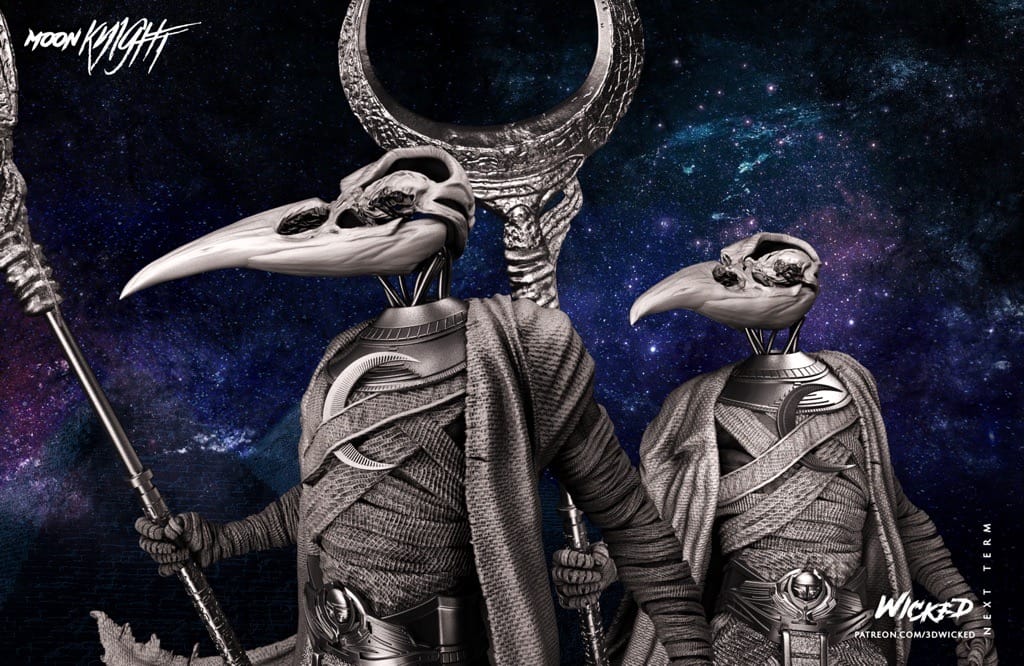 P站图纸印象馆 3DWicked 漫威 月光骑士 孔苏 3DWicked 漫威 月光骑士 孔苏