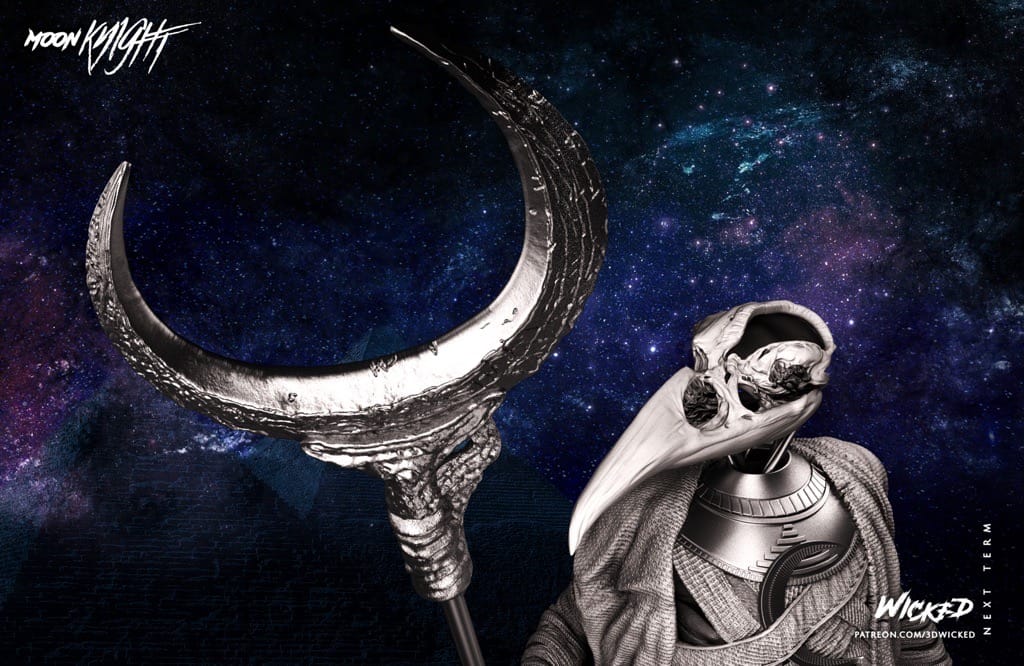 P站图纸印象馆 3DWicked 漫威 月光骑士 孔苏 3DWicked 漫威 月光骑士 孔苏