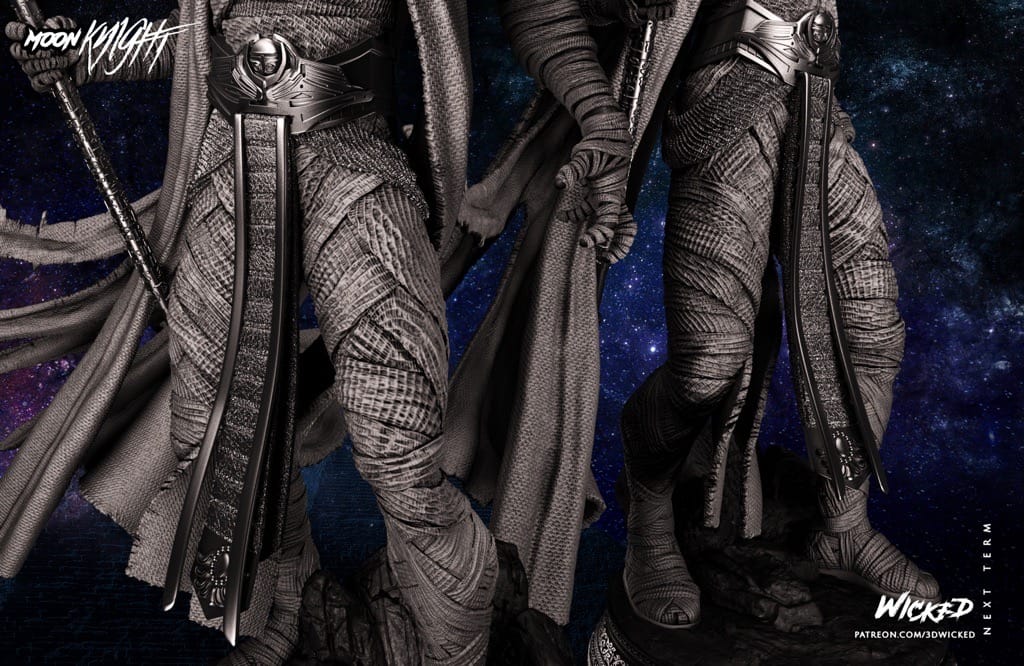 P站图纸印象馆 3DWicked 漫威 月光骑士 孔苏 3DWicked 漫威 月光骑士 孔苏