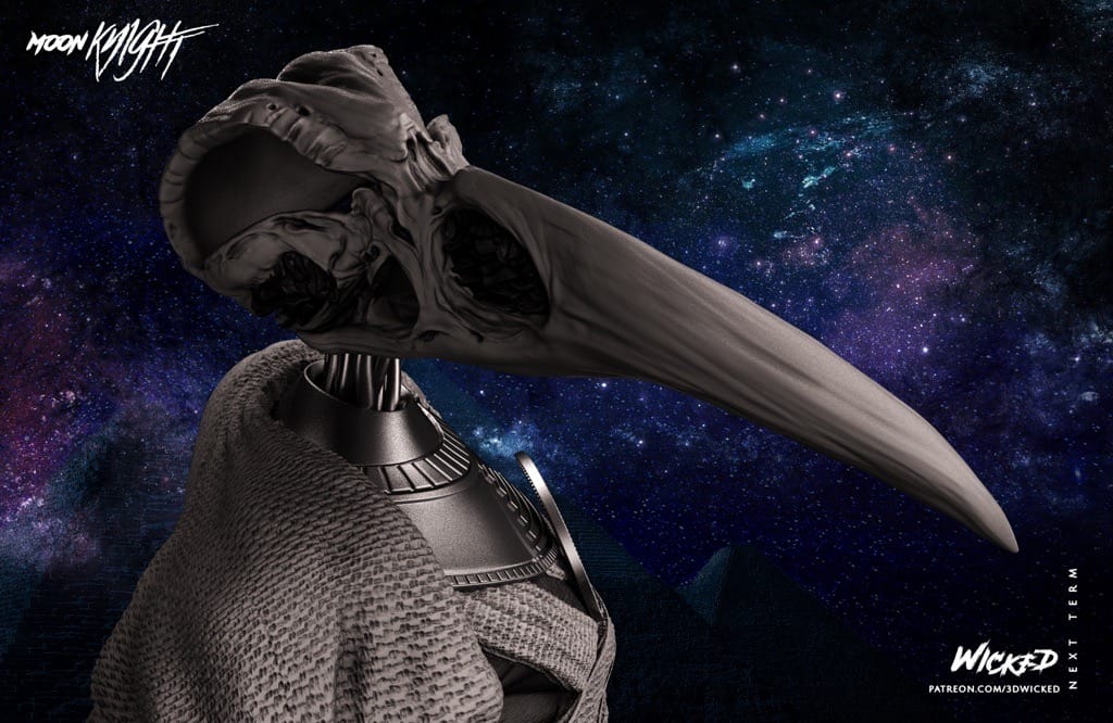 P站图纸印象馆 3DWicked 漫威 月光骑士 孔苏 3DWicked 漫威 月光骑士 孔苏