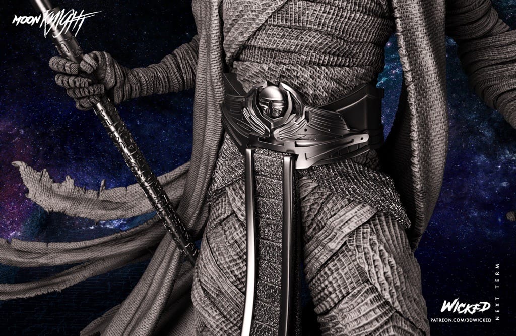 P站图纸印象馆 3DWicked 漫威 月光骑士 孔苏 3DWicked 漫威 月光骑士 孔苏