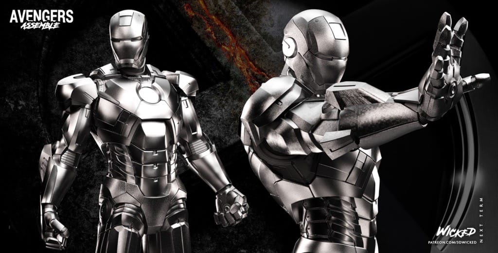 P站图纸印象馆 3DWicked 漫威 复联 钢铁侠 3DWicked 漫威 复联 钢铁侠