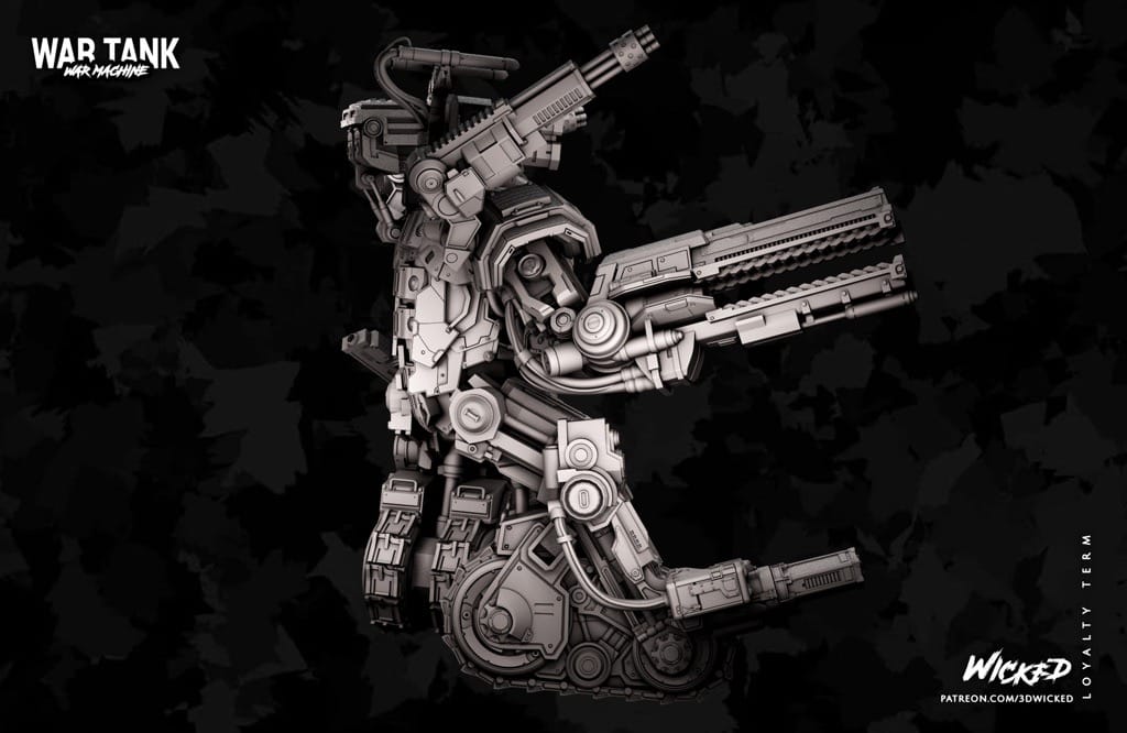 P站图纸印象馆 3DWicked 漫威 战争坦克 3DWicked 漫威 战争坦克