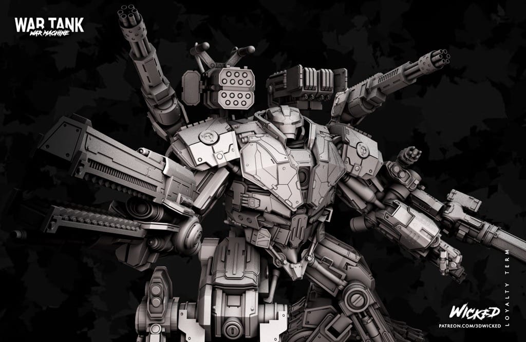 P站图纸印象馆 3DWicked 漫威 战争坦克 3DWicked 漫威 战争坦克