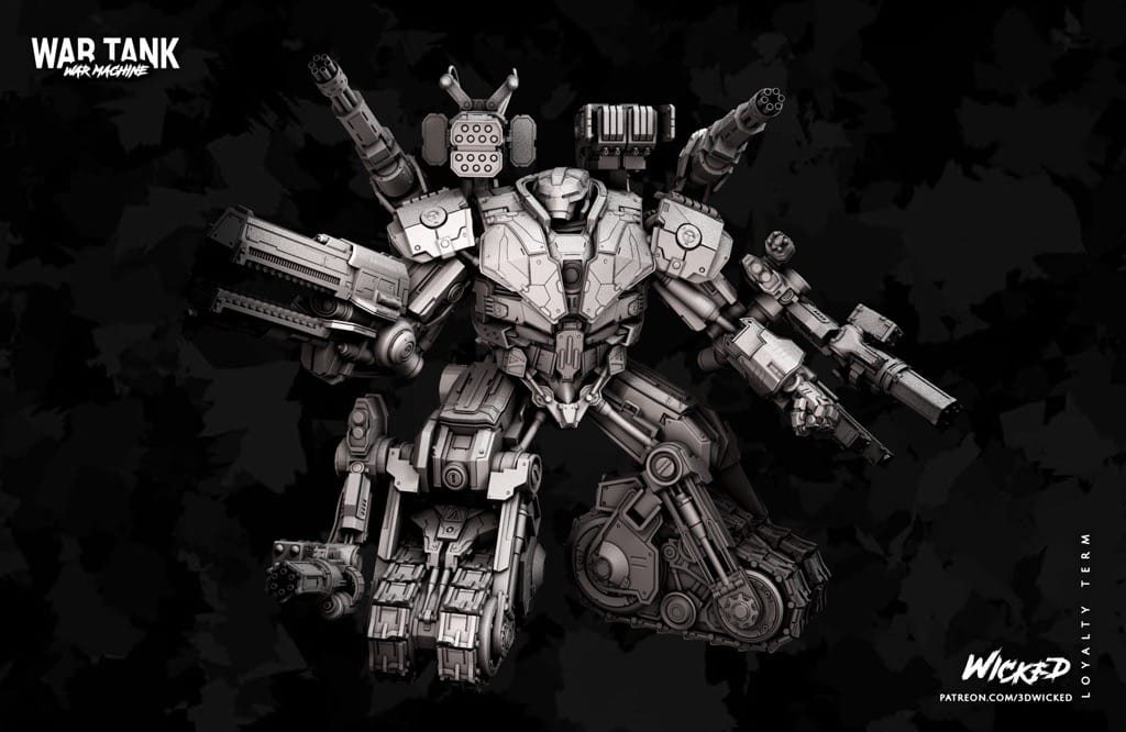 P站图纸印象馆 3DWicked 漫威 战争坦克 3DWicked 漫威 战争坦克