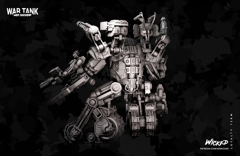 P站图纸印象馆 3DWicked 漫威 战争坦克 3DWicked 漫威 战争坦克