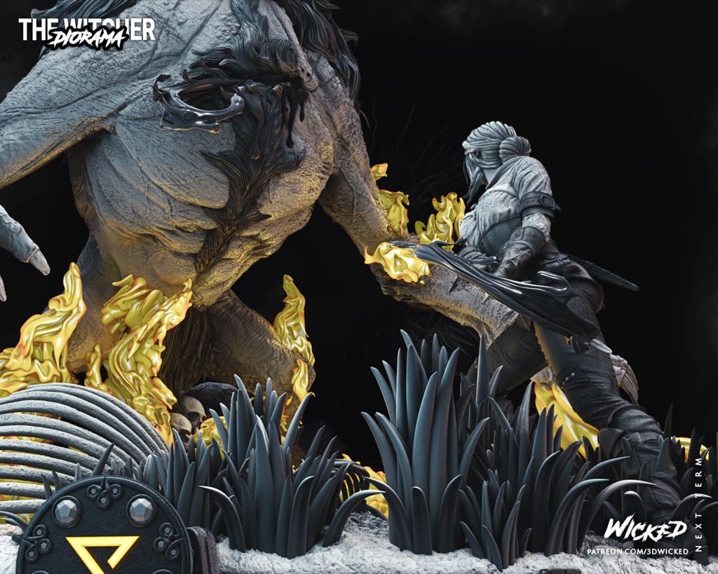 P站图纸印象馆 3DWicked 猎魔人 巫师 希里 3DWicked 猎魔人 巫师 希里