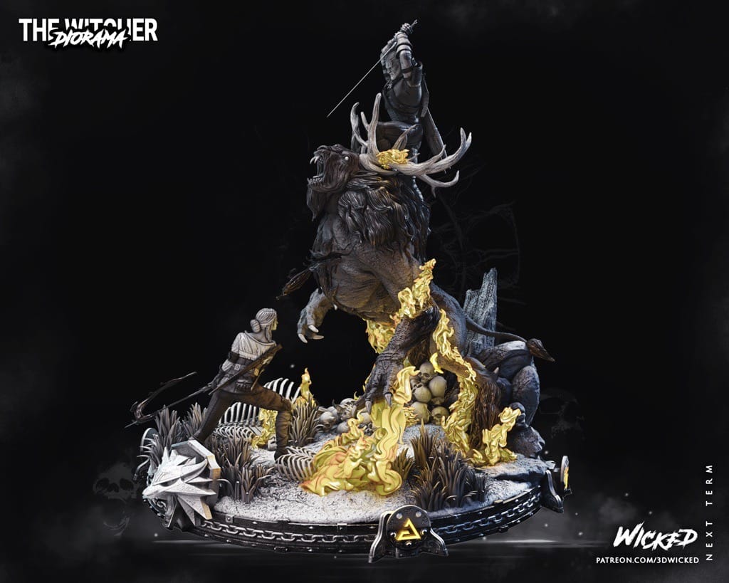 P站图纸印象馆 3DWicked 猎魔人 巫师 希里 3DWicked 猎魔人 巫师 希里