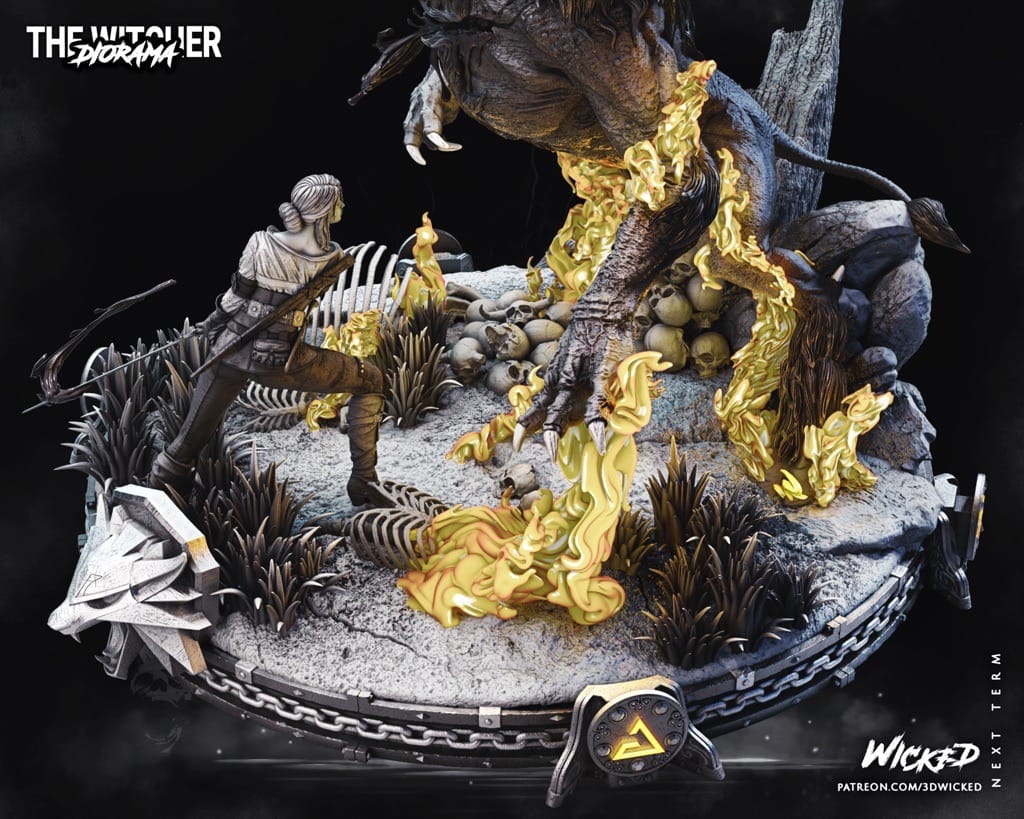 P站图纸印象馆 3DWicked 猎魔人 巫师 希里 3DWicked 猎魔人 巫师 希里