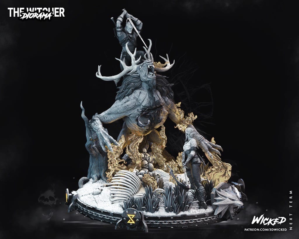 P站图纸印象馆 3DWicked 猎魔人 巫师 希里 3DWicked 猎魔人 巫师 希里