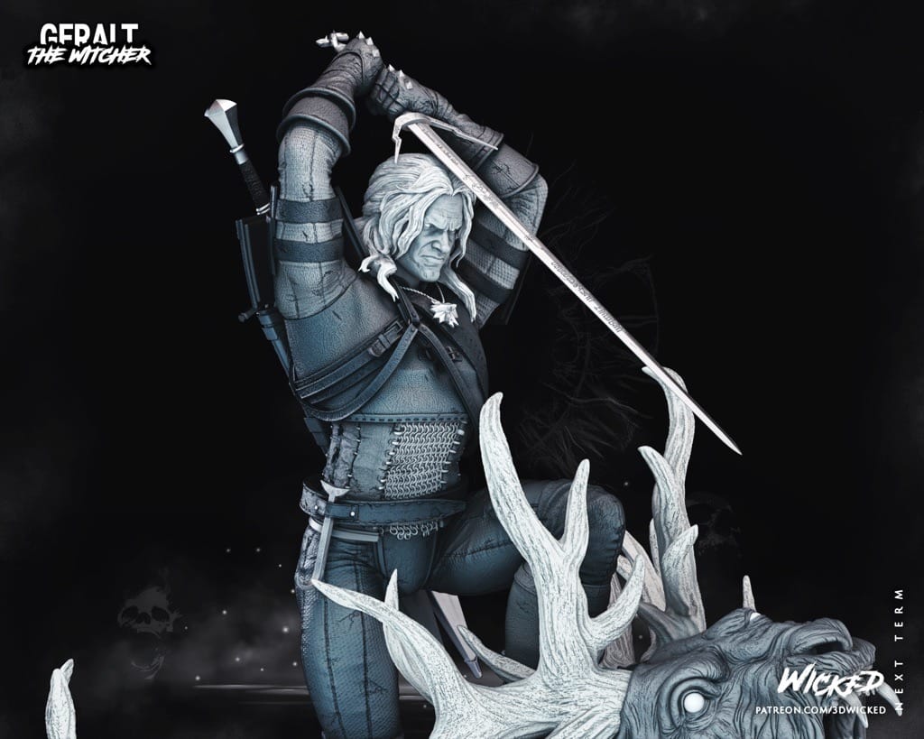 P站图纸印象馆 3DWicked 巫师 杰洛特 3DWicked 巫师 杰洛特