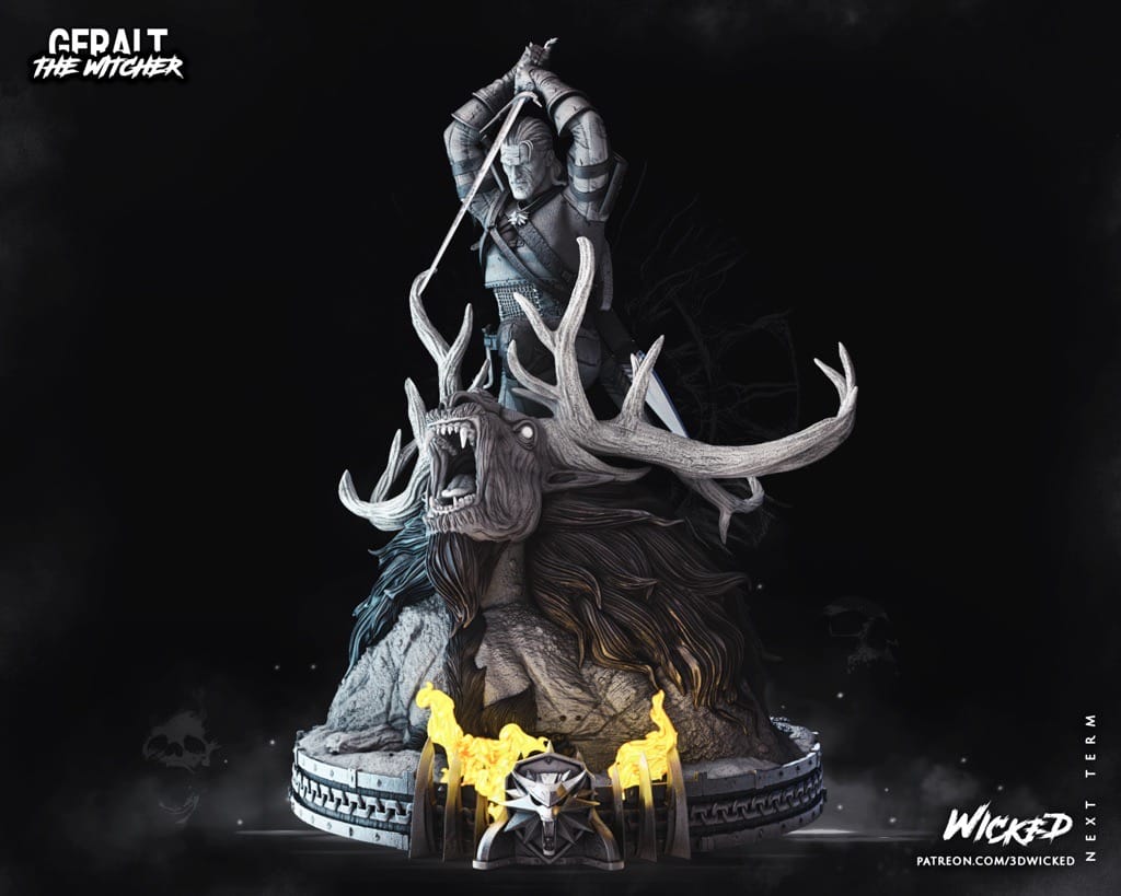 P站图纸印象馆 3DWicked 巫师 杰洛特 3DWicked 巫师 杰洛特