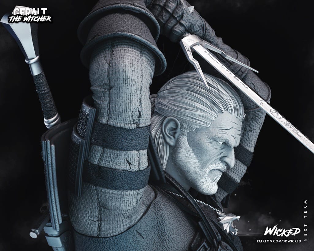 P站图纸印象馆 3DWicked 巫师 杰洛特 3DWicked 巫师 杰洛特