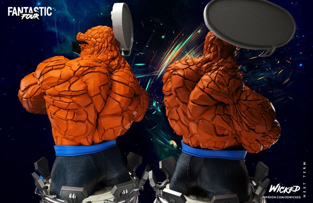 P站图纸印象馆 3DWicked 漫威 神奇四侠 石头人 3DWicked 漫威 神奇四侠 石头人