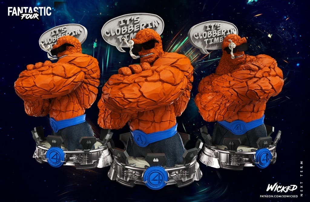 P站图纸印象馆 3DWicked 漫威 神奇四侠 石头人 3DWicked 漫威 神奇四侠 石头人