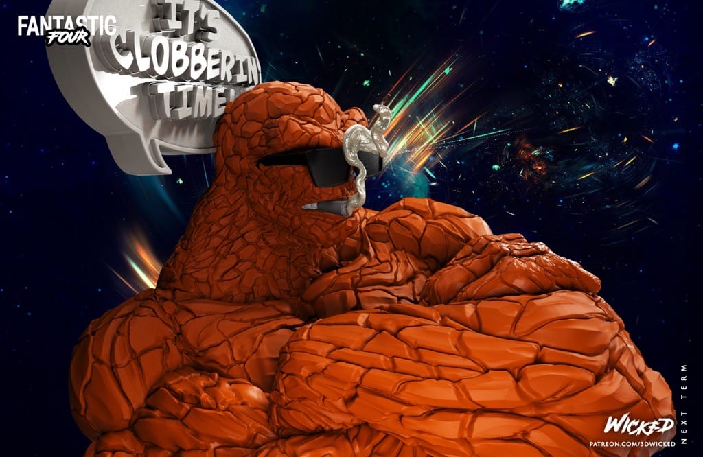 P站图纸印象馆 3DWicked 漫威 神奇四侠 石头人 3DWicked 漫威 神奇四侠 石头人