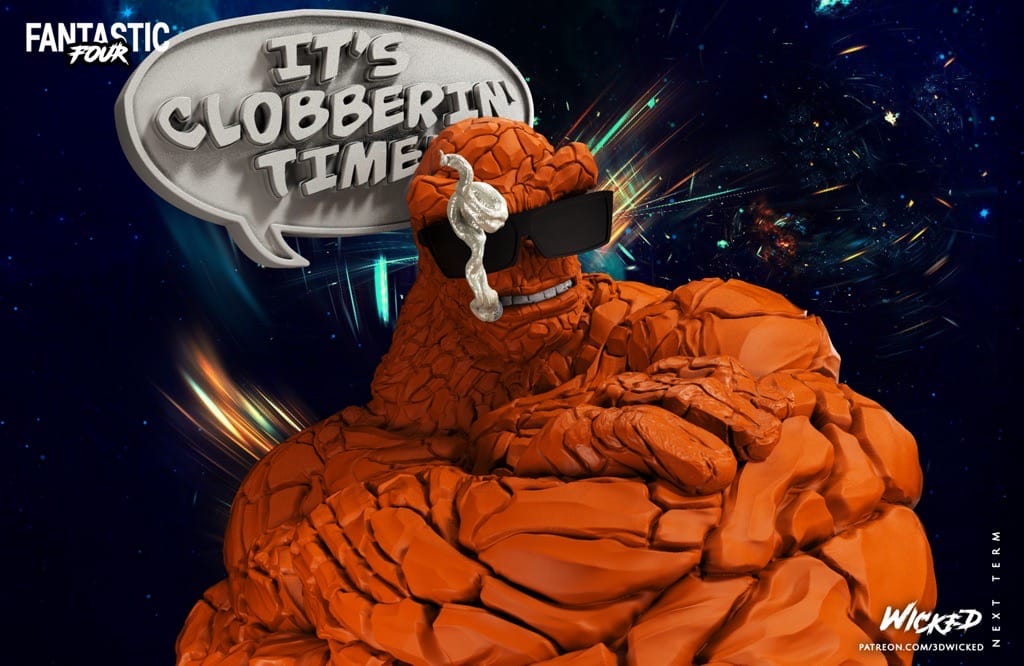 P站图纸印象馆 3DWicked 漫威 神奇四侠 石头人 3DWicked 漫威 神奇四侠 石头人