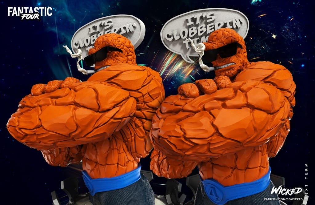 P站图纸印象馆 3DWicked 漫威 神奇四侠 石头人 3DWicked 漫威 神奇四侠 石头人