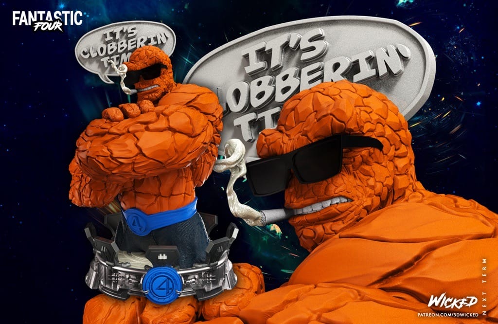 P站图纸印象馆 3DWicked 漫威 神奇四侠 石头人 3DWicked 漫威 神奇四侠 石头人