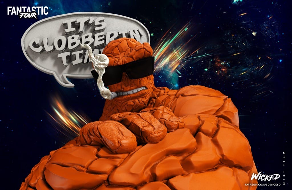 P站图纸印象馆 3DWicked 漫威 神奇四侠 石头人 3DWicked 漫威 神奇四侠 石头人