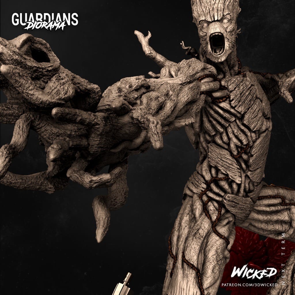 P站图纸印象馆 3DWicked 漫威 银河护卫队 树人格鲁特 3DWicked 漫威 银河护卫队 树人格鲁特