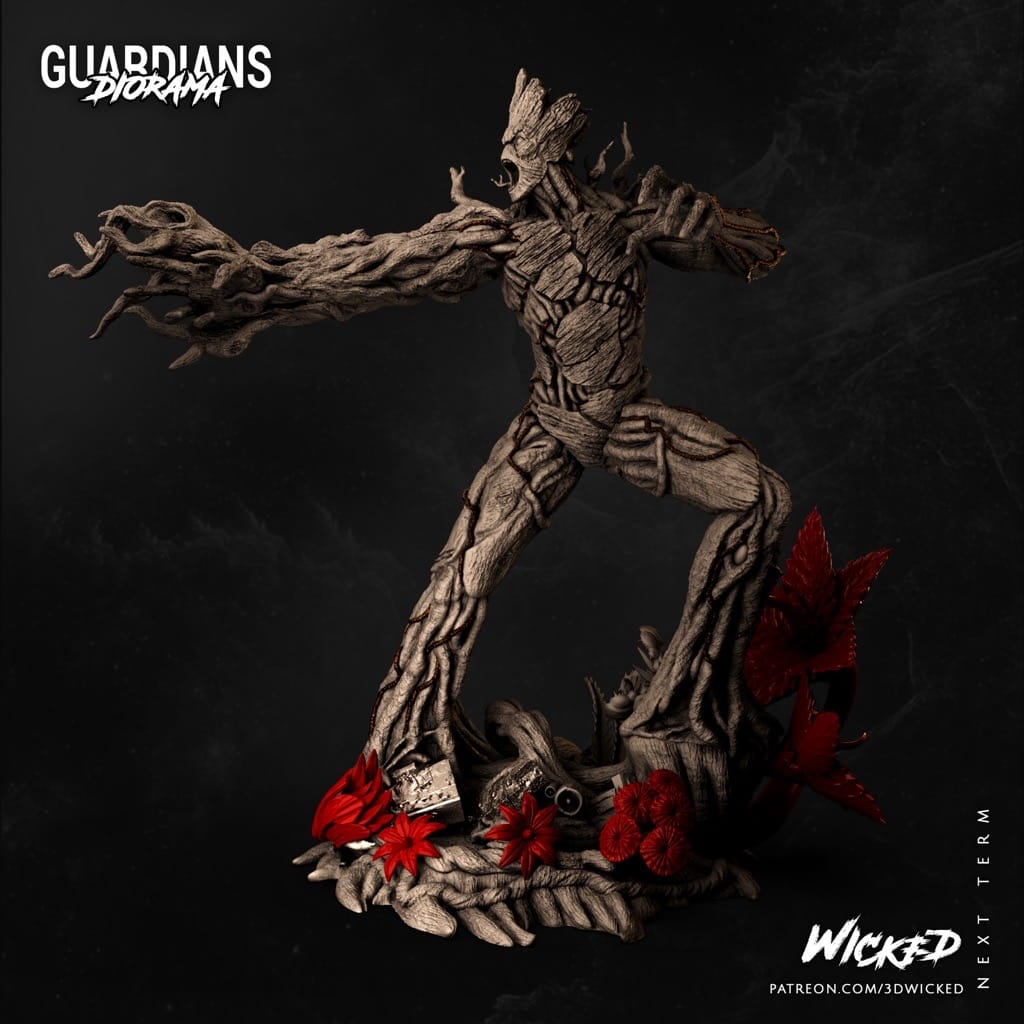 P站图纸印象馆 3DWicked 漫威 银河护卫队 树人格鲁特 3DWicked 漫威 银河护卫队 树人格鲁特