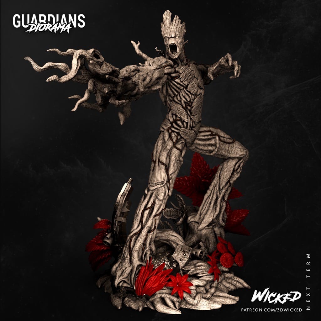 P站图纸印象馆 3DWicked 漫威 银河护卫队 树人格鲁特 3DWicked 漫威 银河护卫队 树人格鲁特