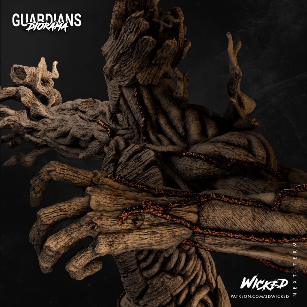 P站图纸印象馆 3DWicked 漫威 银河护卫队 树人格鲁特 3DWicked 漫威 银河护卫队 树人格鲁特