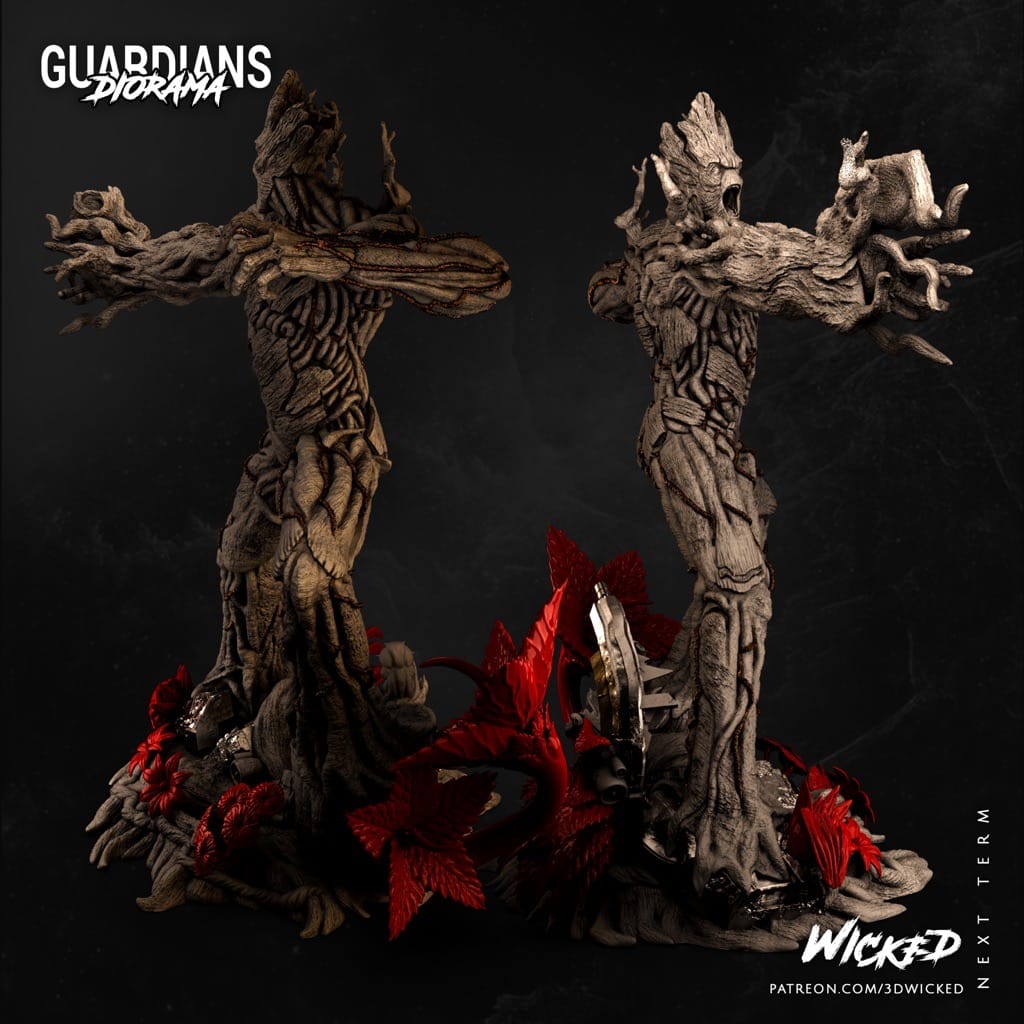 P站图纸印象馆 3DWicked 漫威 银河护卫队 树人格鲁特 3DWicked 漫威 银河护卫队 树人格鲁特