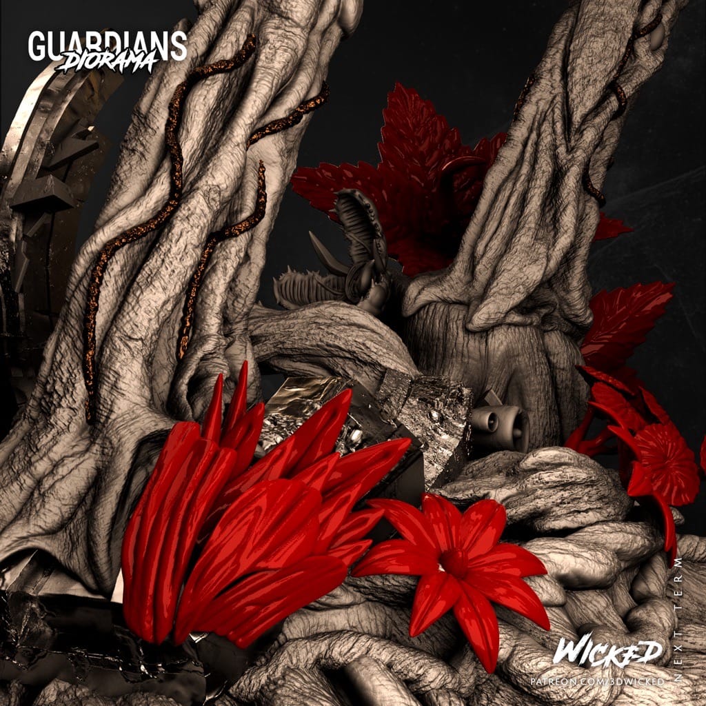 P站图纸印象馆 3DWicked 漫威 银河护卫队 树人格鲁特 3DWicked 漫威 银河护卫队 树人格鲁特