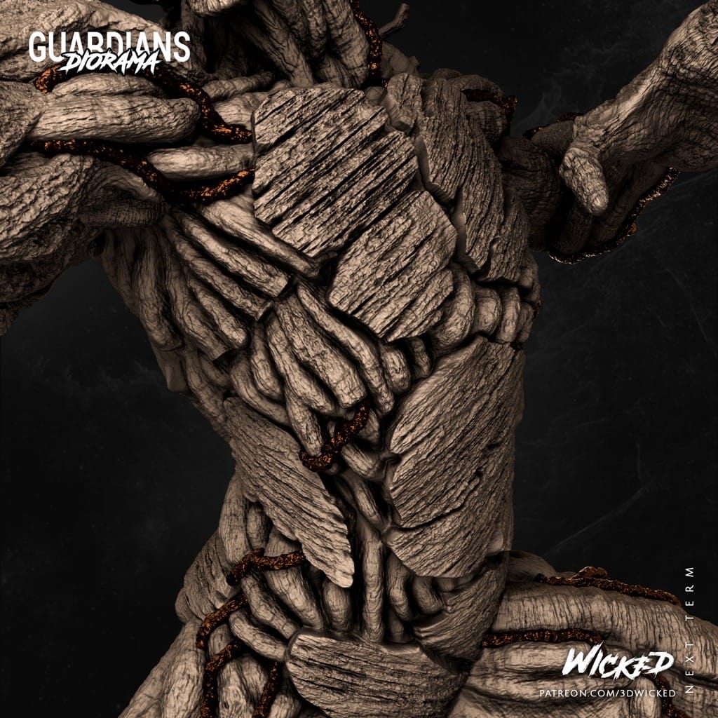 P站图纸印象馆 3DWicked 漫威 银河护卫队 树人格鲁特 3DWicked 漫威 银河护卫队 树人格鲁特