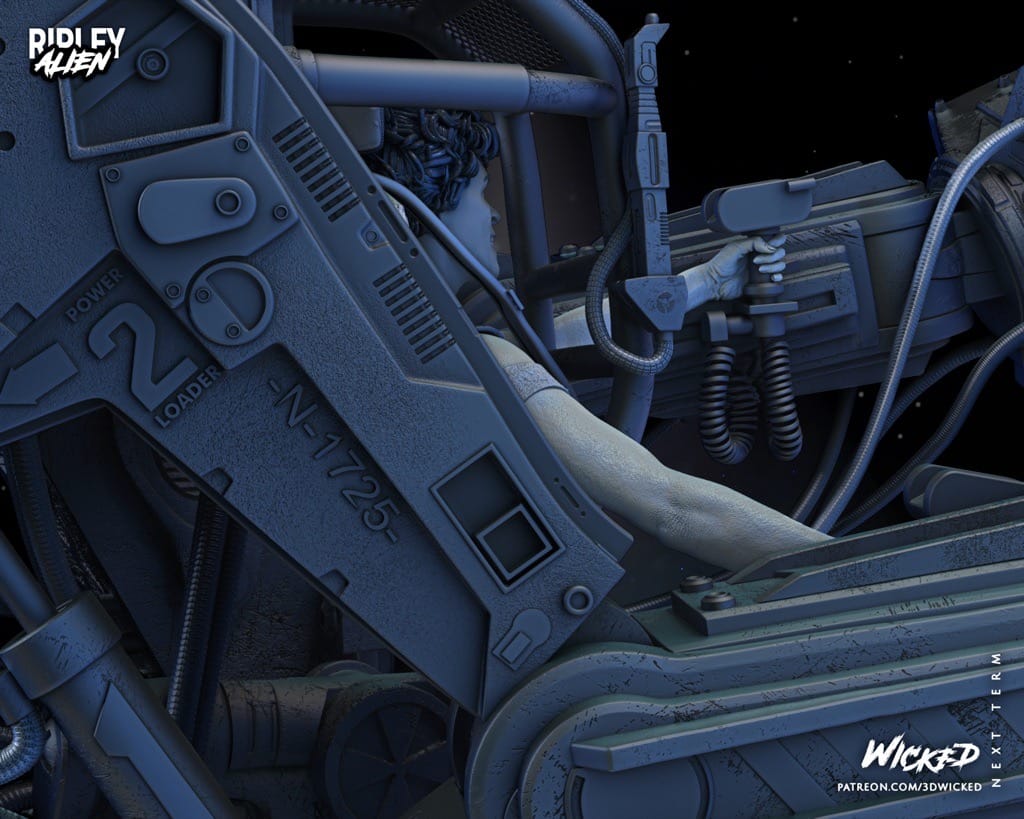 P站图纸印象馆 3DWicked 异形 工程机器人内的Ripley 3DWicked 异形 工程机器人内的Ripley