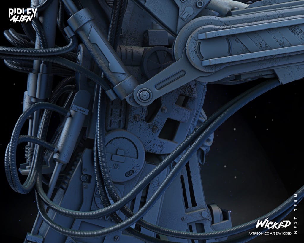 P站图纸印象馆 3DWicked 异形 工程机器人内的Ripley 3DWicked 异形 工程机器人内的Ripley