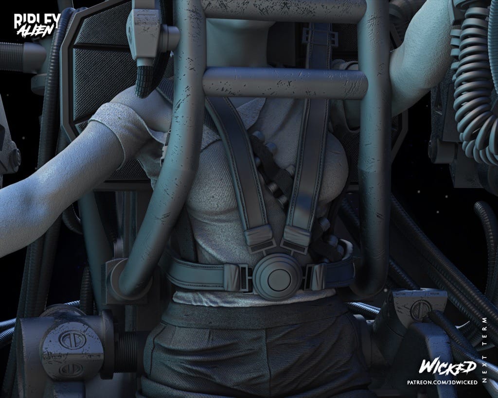P站图纸印象馆 3DWicked 异形 工程机器人内的Ripley 3DWicked 异形 工程机器人内的Ripley