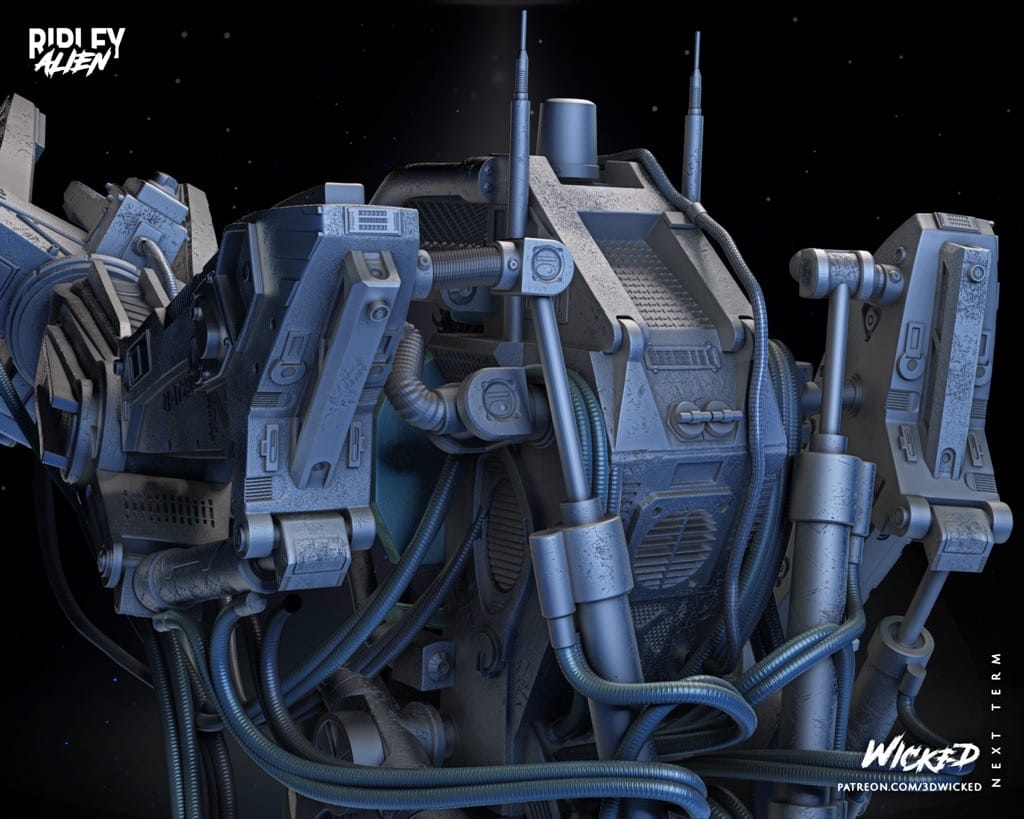 P站图纸印象馆 3DWicked 异形 工程机器人内的Ripley 3DWicked 异形 工程机器人内的Ripley